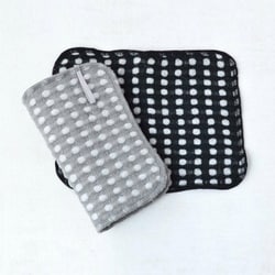 ポコポコ毛糸の泡立ちクロススポンジ 泡クロススポンジ 2Pセット BK×GY