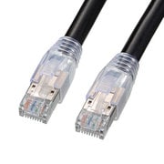 LANケーブル 屋外用 10m CAT6A ブラック 爪折れ防止 防水 耐水性 耐UV性 耐候性 耐ノイズ 難燃素材 PoE対応 単線 STP ストレート結線 RJ45 KB-T6AAD-10BK