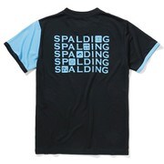 SMT210610 [バレーボールTシャツ スポルディングアイコン メンズ Sサイズ ブラック]