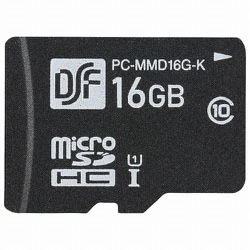 高耐久microSDHCカード 16GB Class10 UHS-I U1 PC-MMD16G-K
