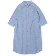 ヤーンダイシャンブレー七分丈ドレス Yarn-Dyed Chambray 3/4 Dress CH18-1164(N035) Lt.Indigo Lサイズ [アウトドア ワンピース]