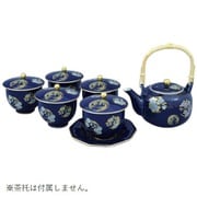 R3003-AJF [瑠璃花丸紋・茶器揃（土瓶1・蓋付湯呑5）]