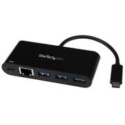 USB Type-C有線LANアダプタ ギガビット対応/3ポートUSB 3.0ハブ/USB PD/USB 3.1 Gen 1準拠 US1GC303APD