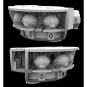 ディスカバリー号（XD-1） ポッドベイ 3Dプリントパーツキット [1/350スケール レジン製ディティールアップ用パーツ]