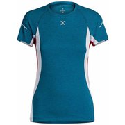 ラン エナジー ティーシャツ ウーマン RUN ENERGY T-SHIRT WOMAN MTGR36W 8304 ペールブルー/ピンク Sサイズ [アウトドア カットソー レディース]