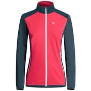 STRETCH PRO 2.0 JACKET WOMAN MJAP45W 0486 ピンク/スティールブルー Mサイズ [アウトドア ソフトシェルジャケット レディース]