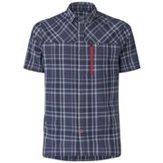 ADVENTURE SHIRT MQCG44X 8410 ネイビー/レッド Mサイズ [アウトドア シャツ メンズ]