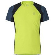 OUTDOOR CHOICE T-SHIRT MTGN55X 4786 イエローグリーン/スティールブルー Sサイズ [アウトドア カットソー メンズ]