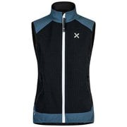 WIND REVOLUTION VEST WOMAN MVVW06W 9086 ブラック/スティールブルー Sサイズ [アウトドア ベスト レディース]