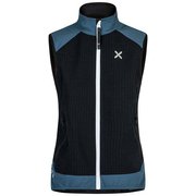 WIND REVOLUTION VEST WOMAN MVVW06W 9086 ブラック/スティールブルー Lサイズ [アウトドア ベスト レディース]