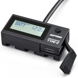 USB電源 ＆ 電圧計 USB-C PD3.0対応 18W iPhone/Android対応 イープラスチャージャー 17239