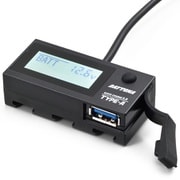USB電源 & 電圧計 USB QC3.0対応 18W iPhone/Android対応 イープラスチャージャー 16077