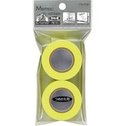 メモックロールテープ強粘着15mm レモン スペア2巻入り PRK-15H-LE