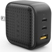 USB急速充電器 USB PD(パワーデリバリー)/QC(クイックチャージ)対応 66W USB-C×2/USB-A×1 GaN(窒化ガリウム)搭載 折りたたみ式プラグ採用 ブラック HP-HJ265BK