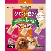 プッチーヌ ひとくちゼリー 国産若鶏ささみ入り 3種のアソート [犬用おやつ ゼリー 99g グルコサミンを配合]