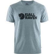 フェールラーベン ロゴティーシャツ メンズ Fjallraven Logo T-shirt M 87310 520-999 Uncle Blue-Melange Mサイズ [アウトドア カットソー メンズ]