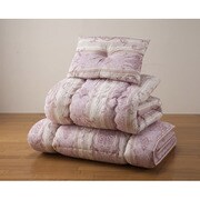 FLa2495910 [日本製 制菌寝具セット ピンク ダブル4点セット]