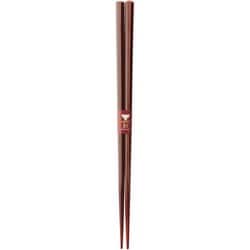 抗菌箸 ゼオミック加工 六角月閃（げっせん）・朱 21cm 121086