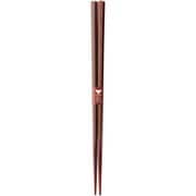 抗菌箸 ゼオミック加工 六角月閃(げっせん)・朱 21cm 121086