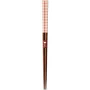 抗菌箸 ゼオミック加工 塗分タータン・ピンク 23cm 121260