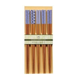【家庭用食洗機対応】箸セット スス竹小紋5P 22.5cm 027302