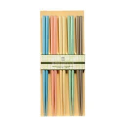 【家庭用食洗機対応】箸セット カラー染竹5P 22.5cm 027319