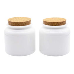 キッチンインテリア コルクポット 保存瓶（ビン） 500ml 2個セット ホワイト KPOT500-AITO-2P