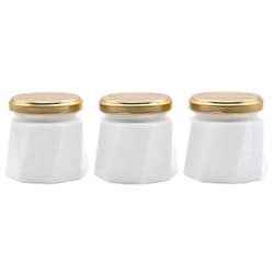 キッチンインテリア ツイストCAPびん 8cm 保存瓶（ビン） モール 100ml 3個セット ホワイト DS100M-AITO-3P