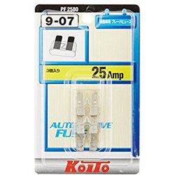 ブレードヒューズ 定格：25A （3個入り） 透明 PF2580