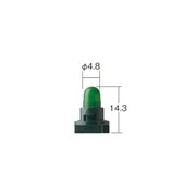 E1580 [パネル・シグナルランプ 14V80mA（ウェッジ・ベース付き） T4.8 ソケットカラー：緑色 （1箱/10個入り）]