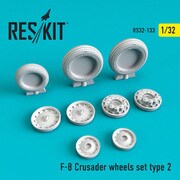 RSK32-0133 1/32 レジン製ディティールアップパーツ F-8 クルセーダー ホイールセット 「タイプ2」 [プラモデル用パーツ]