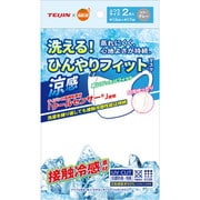 冷感マスク 洗える！ひんやりフィットマスク 2枚 ふつうサイズ グレー