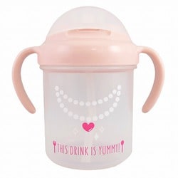 ベビーマグ ストローマグ 260ml ネックレス ピンク YUW-1300