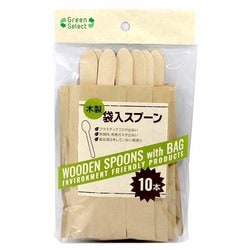GreenSelect 木製袋入スプーン 10本入