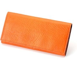 itakura PRIDE プライド ゴート（山羊革） カード束入 オレンジ 14E-3352