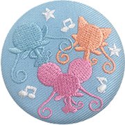 おジャ魔女どれみ 刺繍ブローチ ドド・レレ・ミミ [キャラクターグッズ]