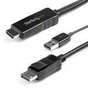 HDMI - DisplayPort 変換ケーブル 2m 4K/30Hz HD2DPMM2M