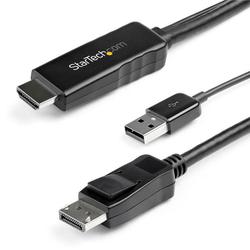 HDMI - DisplayPort 変換ケーブル 3m 4K/30Hz HD2DPMM3M