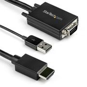 VGA - HDMI 変換アダプタケーブル 2m USBバスパワー 1080p VGA2HDMM2M