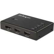 4入力1出力HDMIディスプレイ切替器セレクター 4K60Hz対応 3x HDMI入力ポート+1x DisplayPort入力ポート VS421HDDP