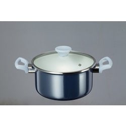 オニキスブルー ホーロー両手鍋 20cm 3.2L ONB-20R