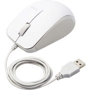 マウス 有線 抗菌 ブルーLED 3ボタン Mサイズ ケーブル長1m ホワイト M-BL27UBKWH