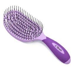 速乾ヘアブラシ NuWay 4 Hair C Brush パープル NWC-PE