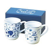 スヌーピー すぬうぴい藍唐草 ぺアマグ セット 唐草/ぶどう 630740