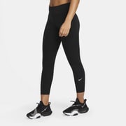 ナイキ ウィメンズ NIKE ONE TGT MR 2.0 3/4 クロップ タイツ 010 ブラック Sサイズ [ランニングウェア タイツ レディース]