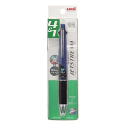 JETSTREAM（ジェットストリーム） 多機能ペン 4＆1 MSXE5-1000 ボール径：0.5mm インク色：4色（黒・赤・青・緑） シャープペン芯径：0.5mm 本体色：ネイビー パックタイプ MSXE510005P9