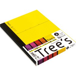 Tree'S B5A罫 30枚5冊束（5色パック） UTR3AX5