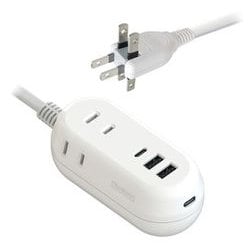 AC-021 [3AC4USB 2A+2C 24W 1.2m リバーシブル 自動識別 WH]
