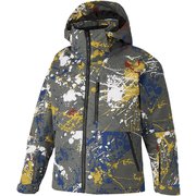 Jr.SKI PRINT PARKA Z2ME1910 カーキWP 140サイズ [スキーウェア ジャケット ジュニア]