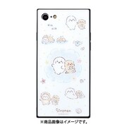 SRT-01B [iPhone SE（第2世代）/8/7 4.7インチ用 スクエアガラスケース しろたん＆らっこいぬ]